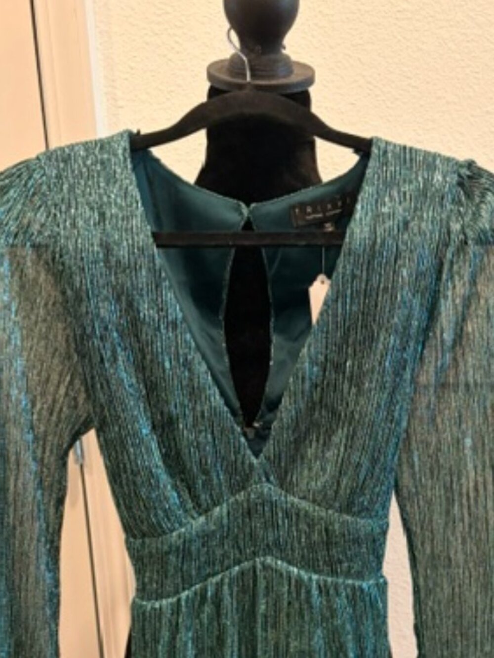 Women's XS teal sparkly dress - Picture 2 of 2